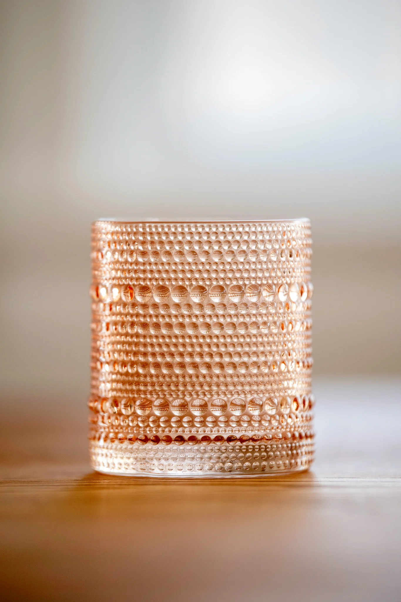 Hobnail Beaded Rose Gold Drinking Glasses — Set of 6, 10 oz. - Image 4