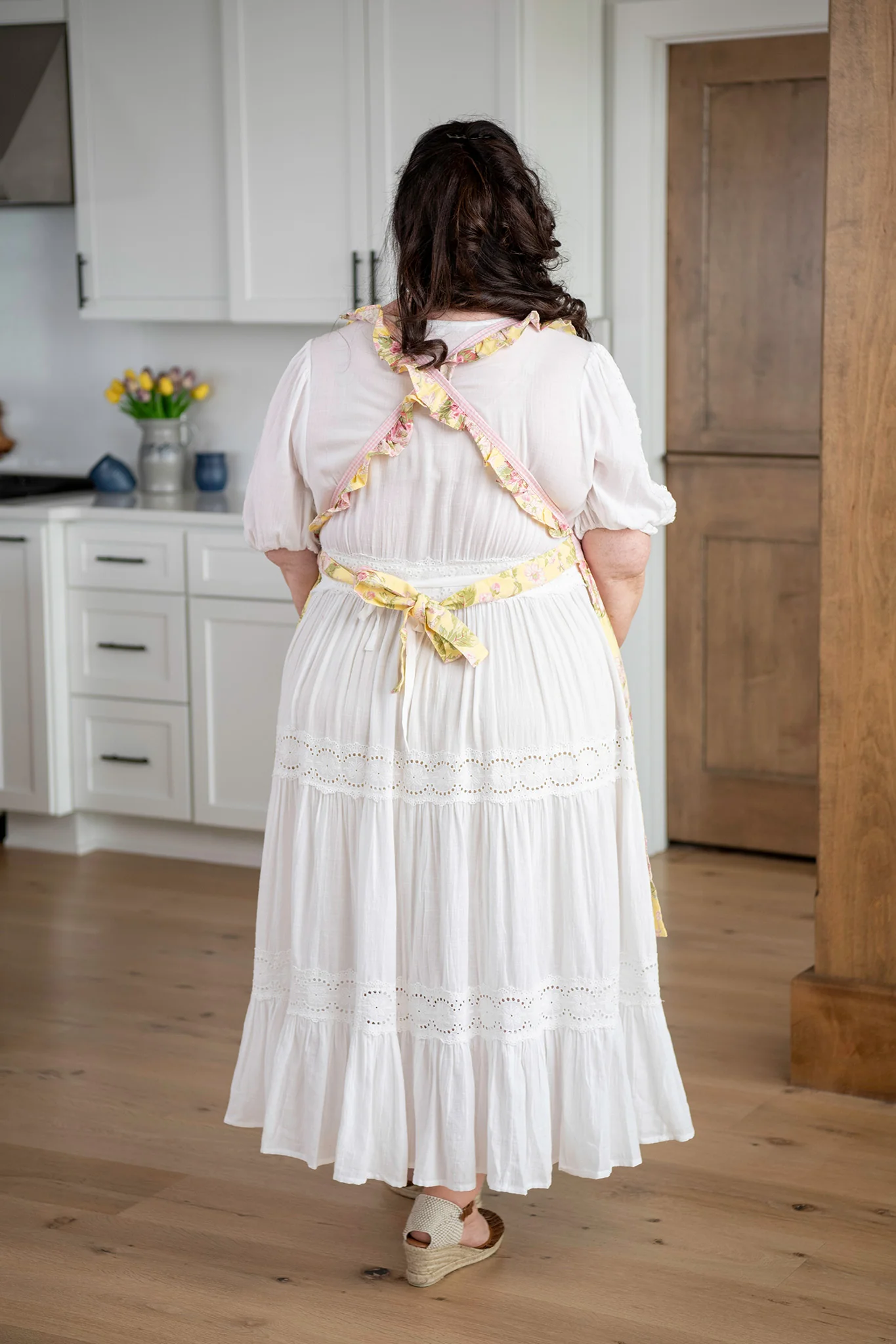Apple Blossom Ruffle Prairie Apron - Image 8