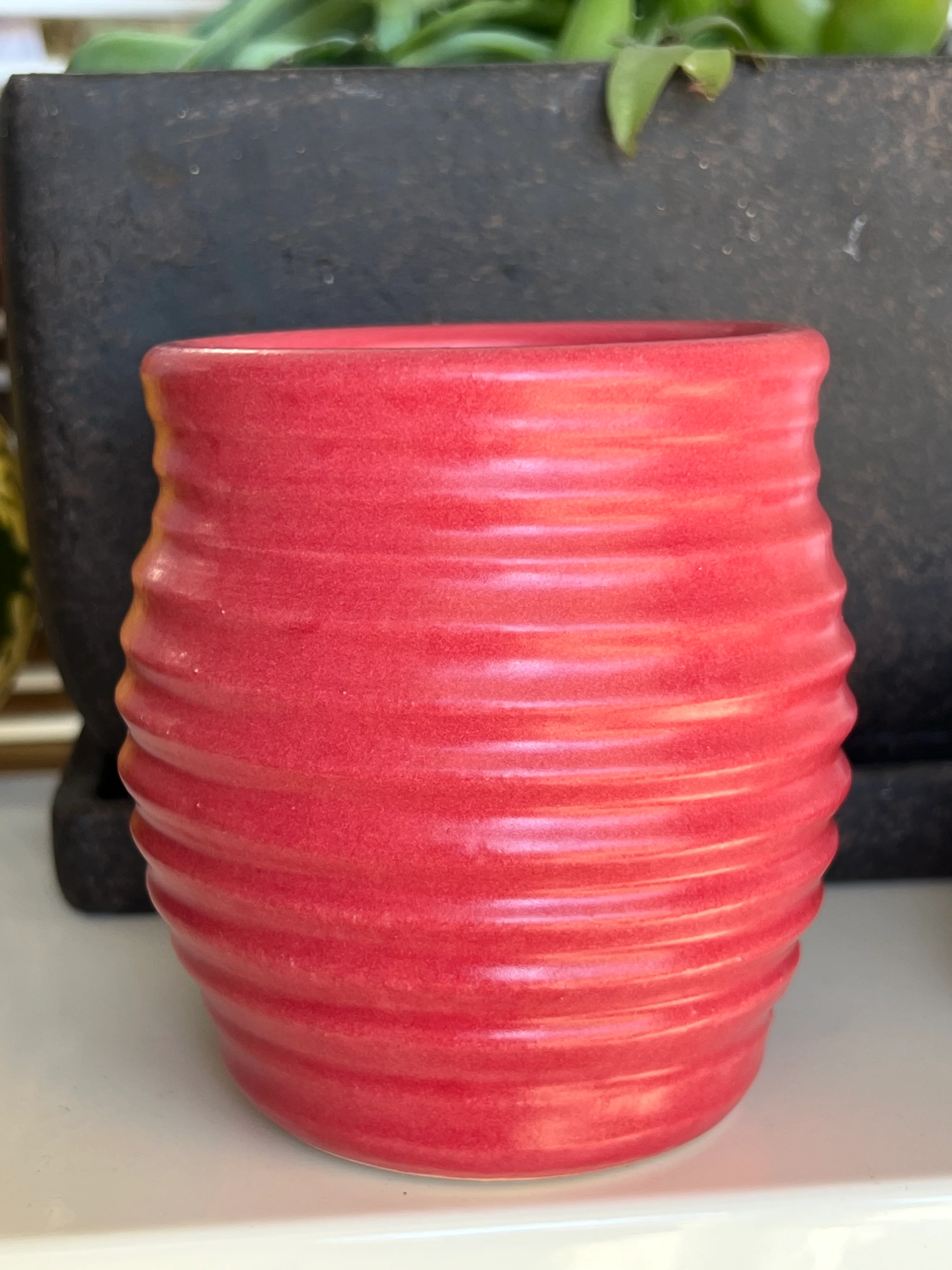 MP Stamped Candle Crock in Red - Winter Birch Scent - Image 4