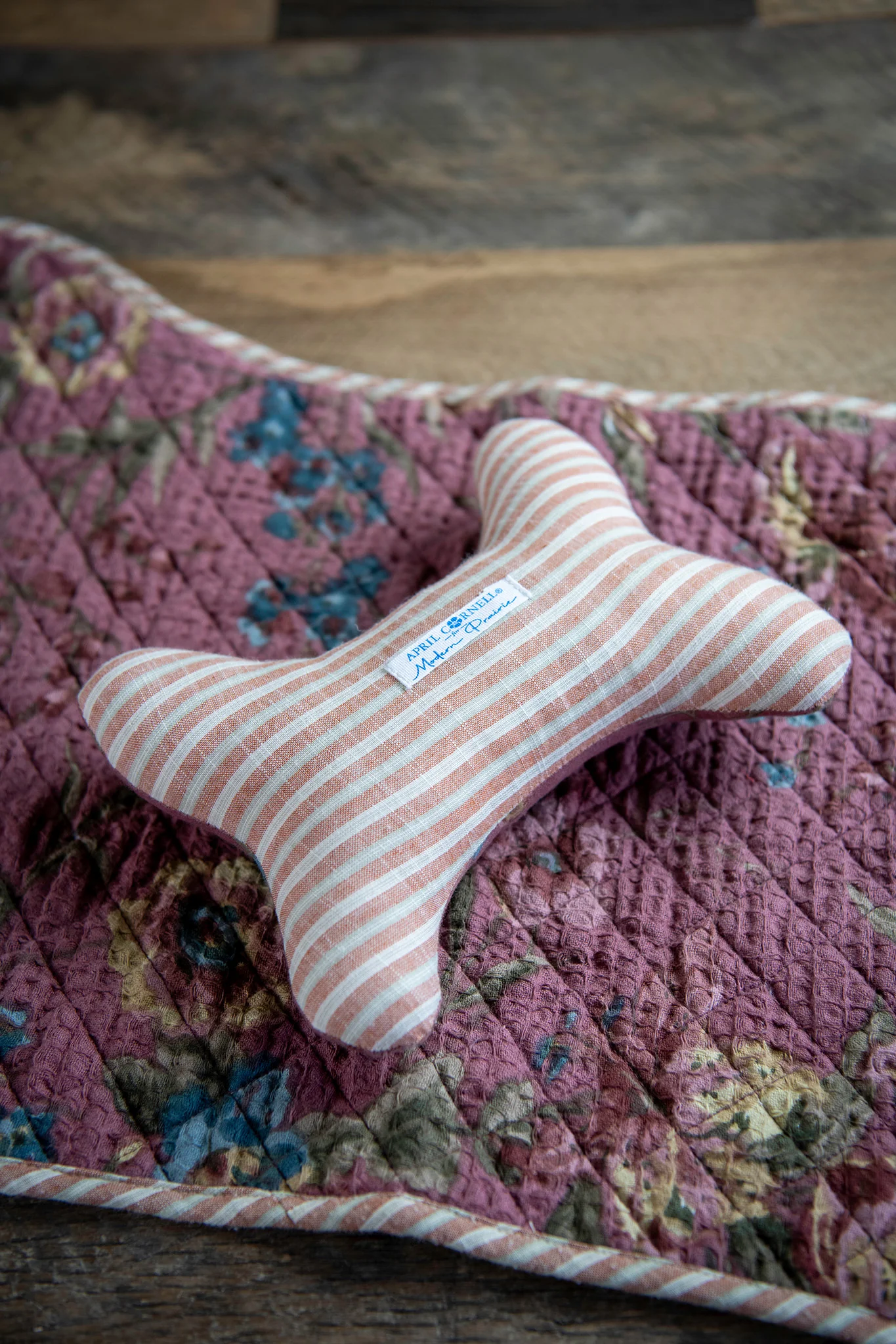 Chicago's Dog Mat and Toy Bone Set in Cottagecore Patchwork - Image 7