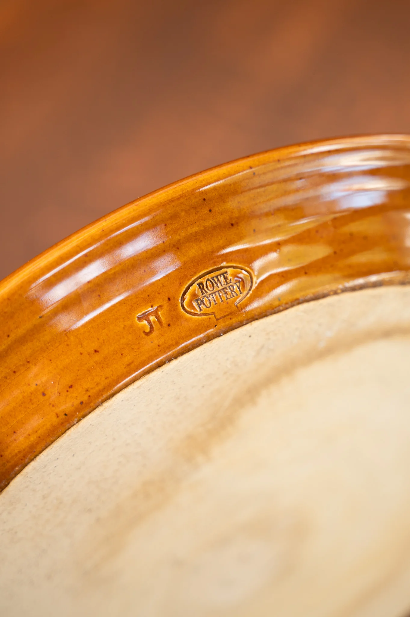 Cinnamon Glaze Ceramic Handled Serving Platter - Image 7