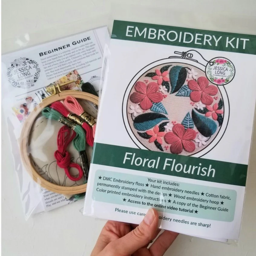 Floral Flourish Beginner Embroidery Kit - Image 5