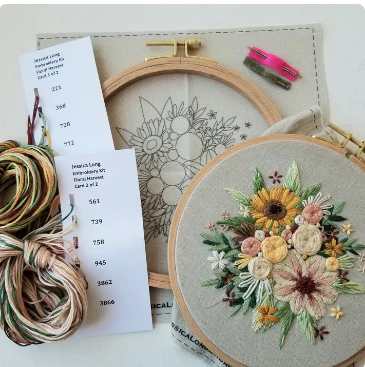 Floral Harvest Embroidery Kit - Image 4