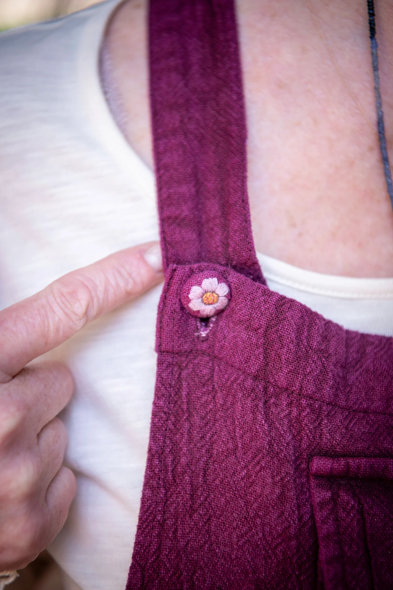 Hannah Jumpsuit in Beet - Image 3