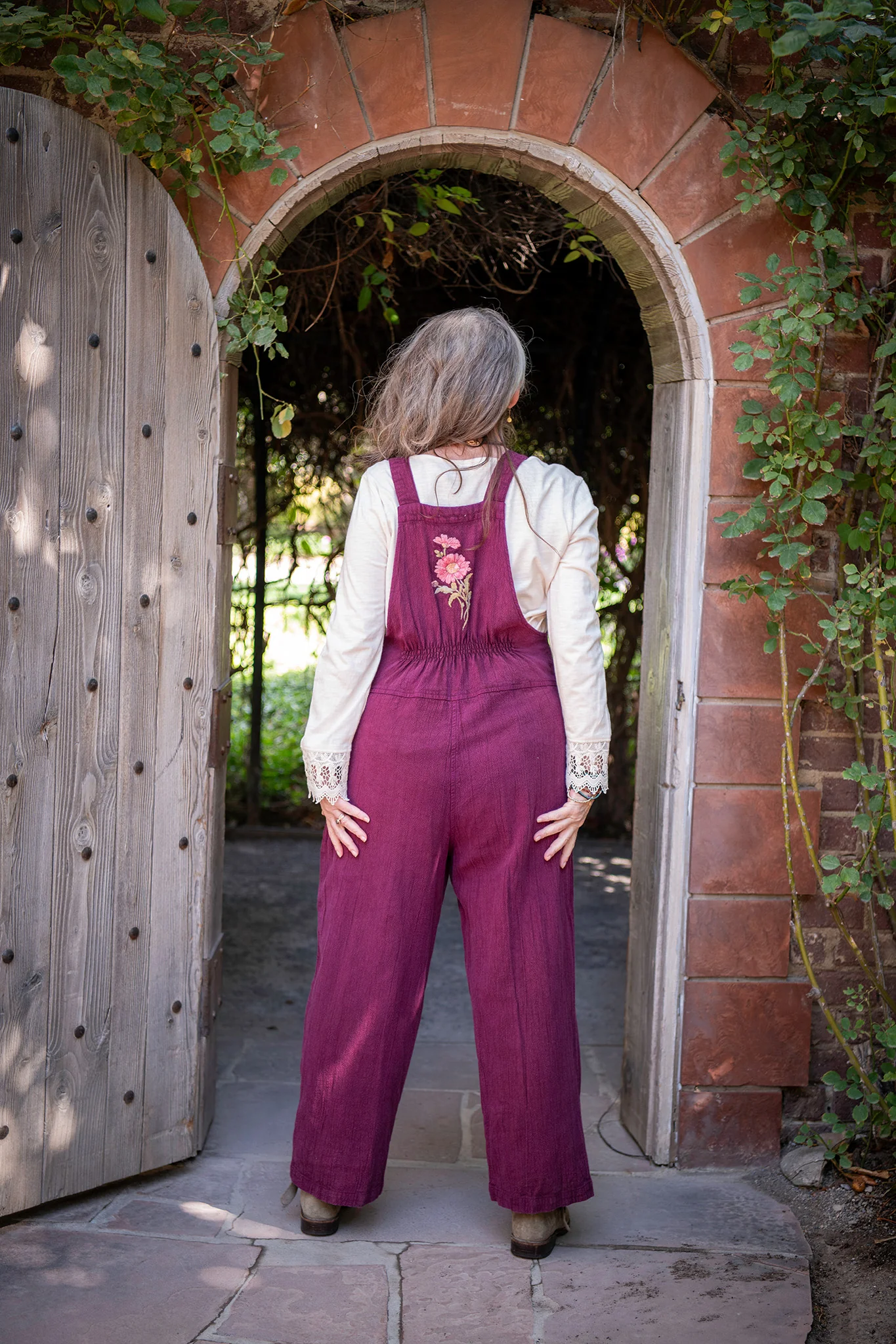 Hannah Jumpsuit in Beet - Image 7