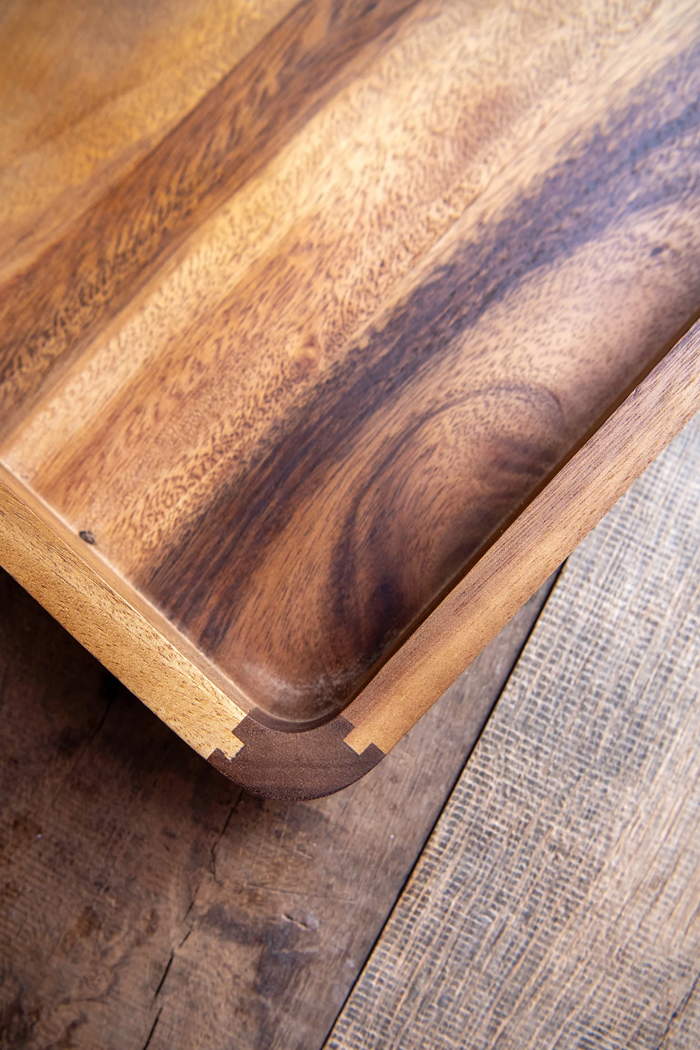 Let's Entertain Acacia Wood Serving Tray — 20" Rectangle - Image 5