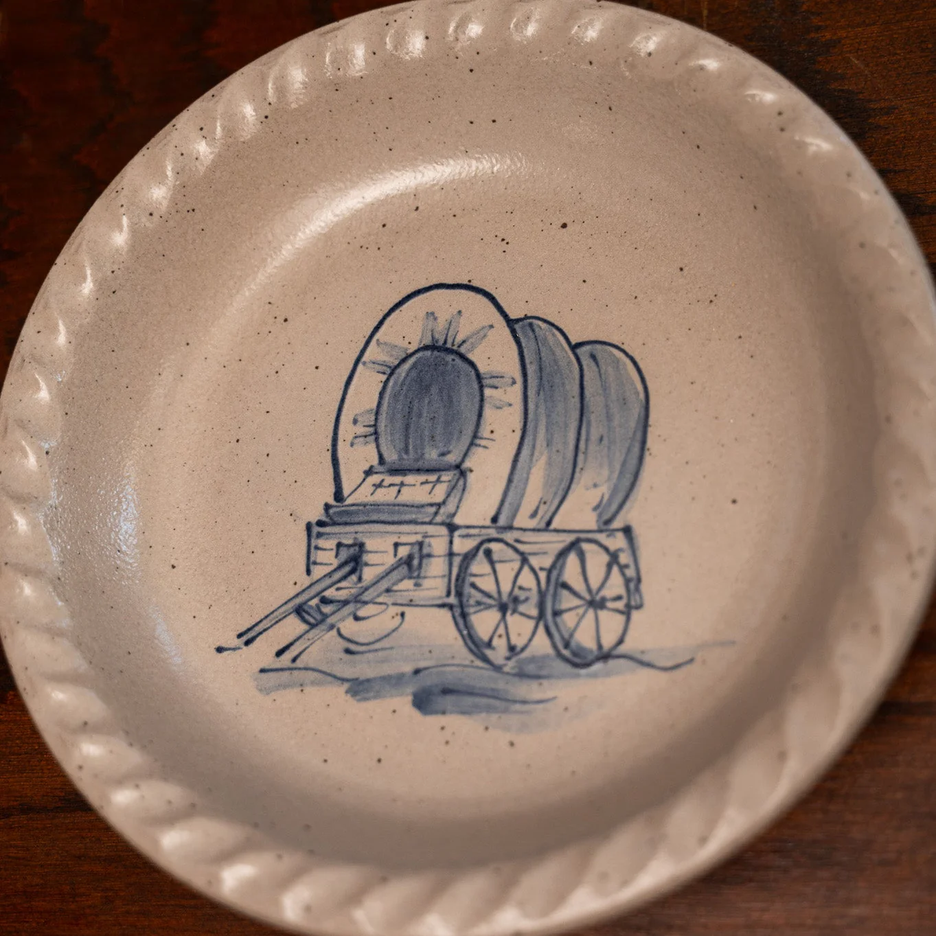 Little House Lover's Pie Plate- Covered Wagon - Image 3
