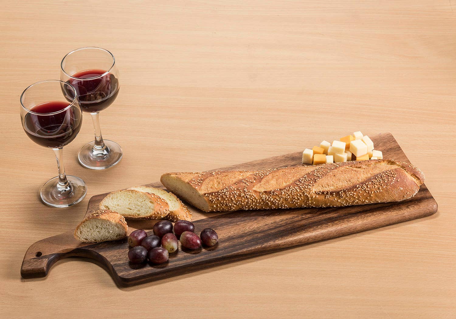 Let's Entertain Long Acacia Wood Charcuterie Board — 23" x 7" - Image 5