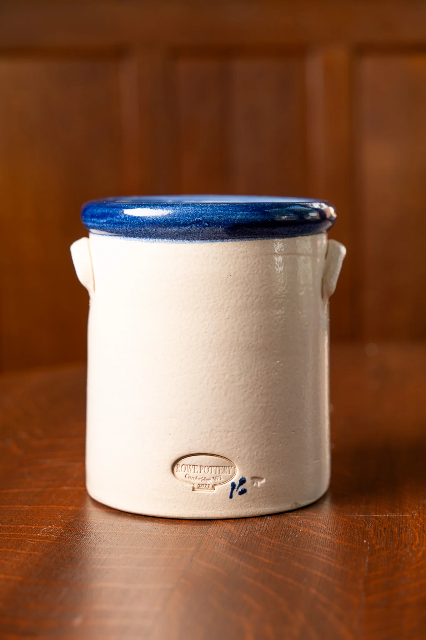 Modern Prairie Ironstone Handled Half-Gallon Crock - Image 4