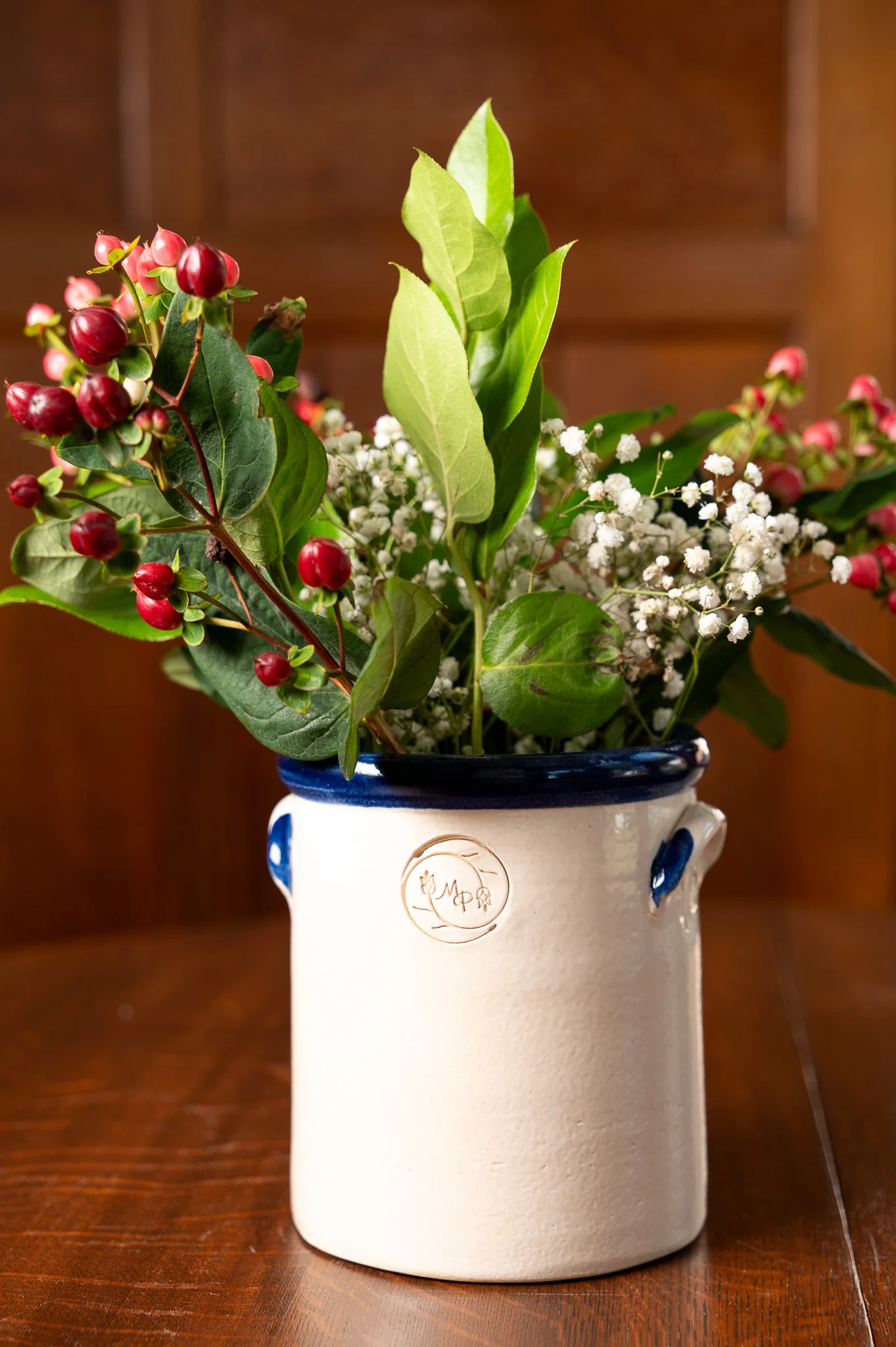 Modern Prairie Ironstone Handled Half-Gallon Crock - Image 6