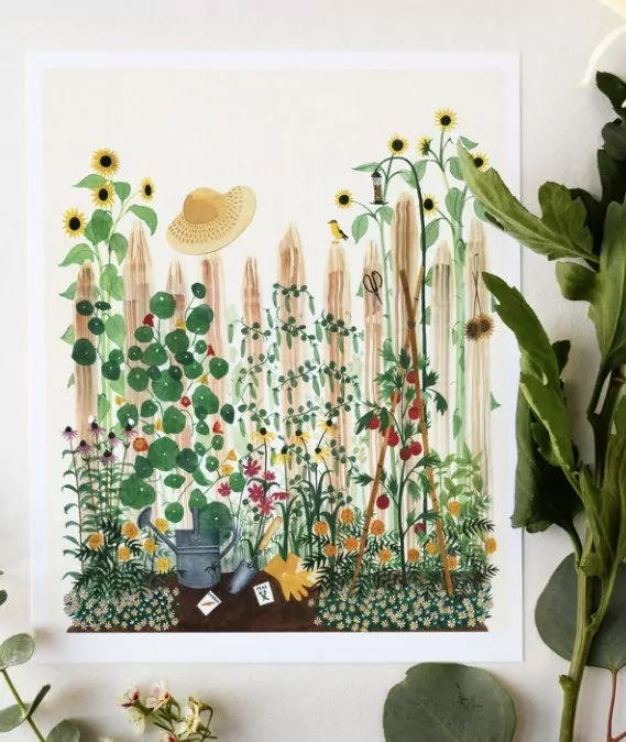 Mother's Garden Watercolor Illustration - Image 3