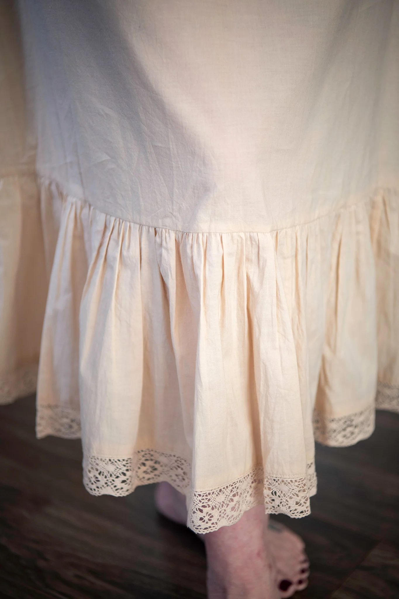 The Eden Slip in Antique White (V-neck) - Image 3