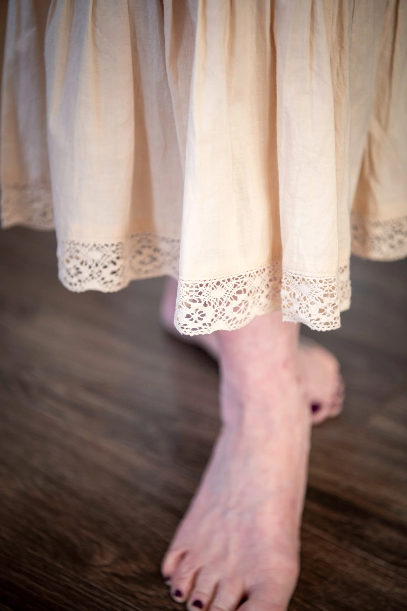 The Eden Slip in Antique White (V-neck) - Image 4