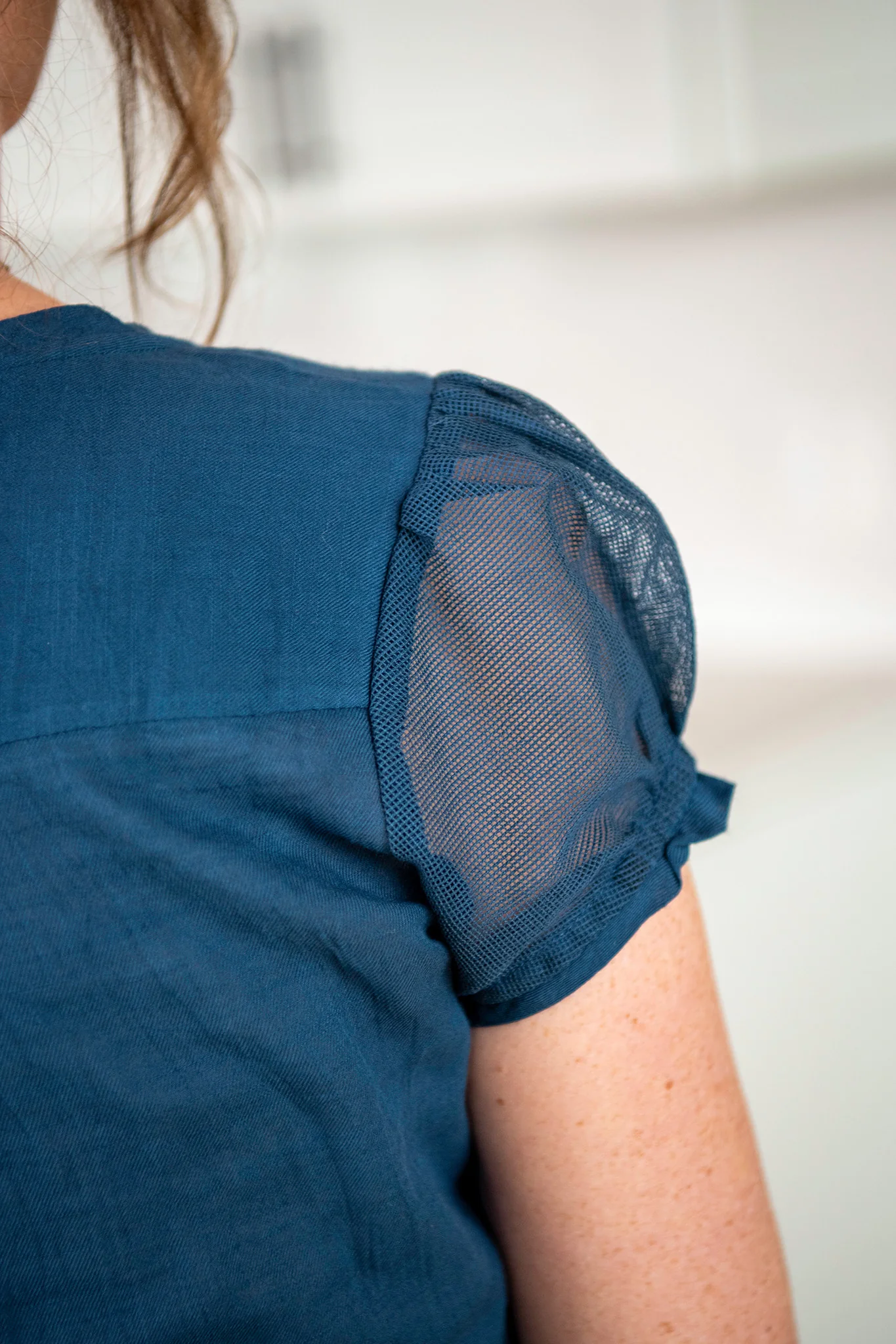 The Judy Blouse in Navy - Image 6