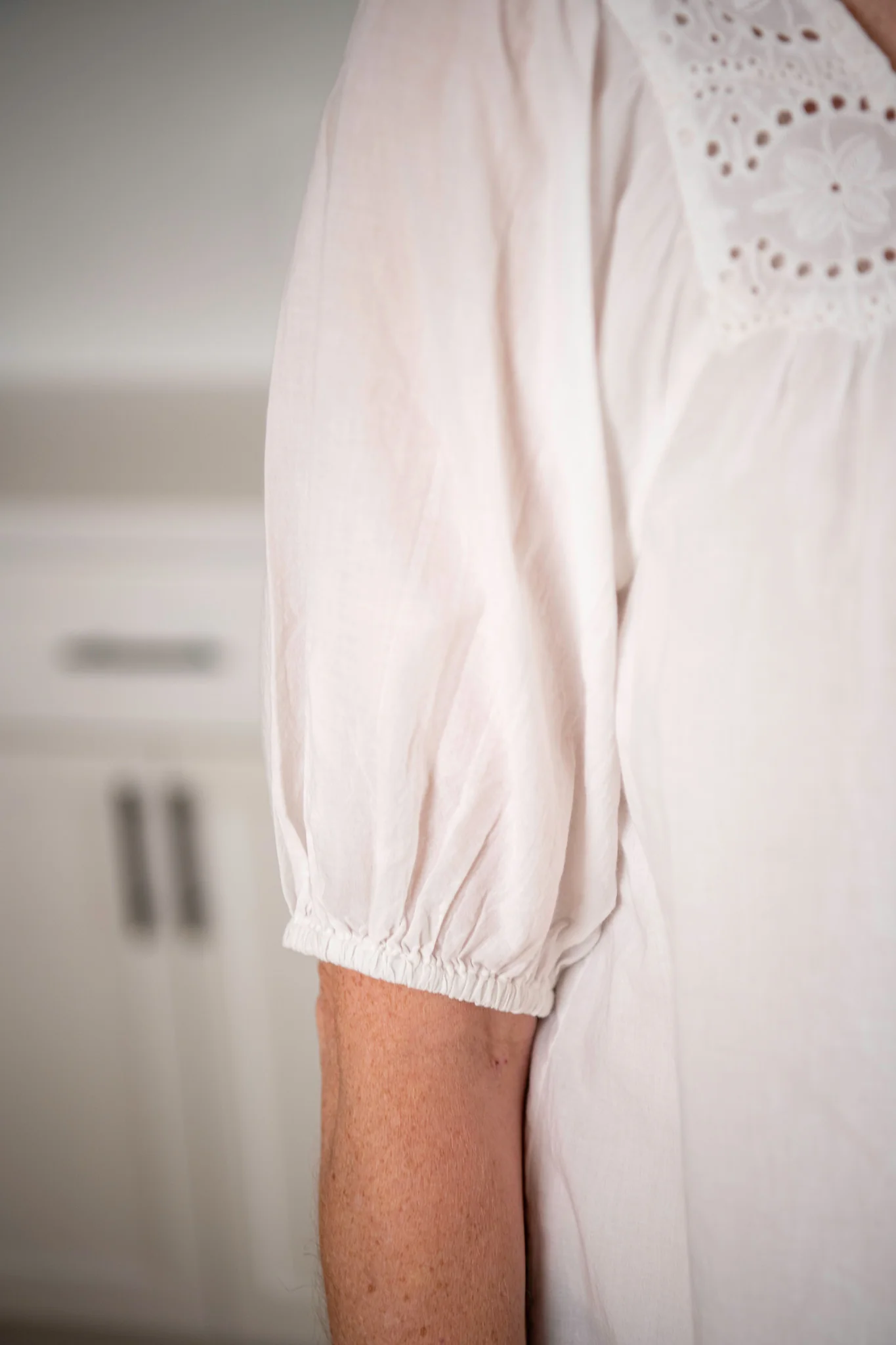 The Prairie Eyelet Everyday Blouse in White - Image 4