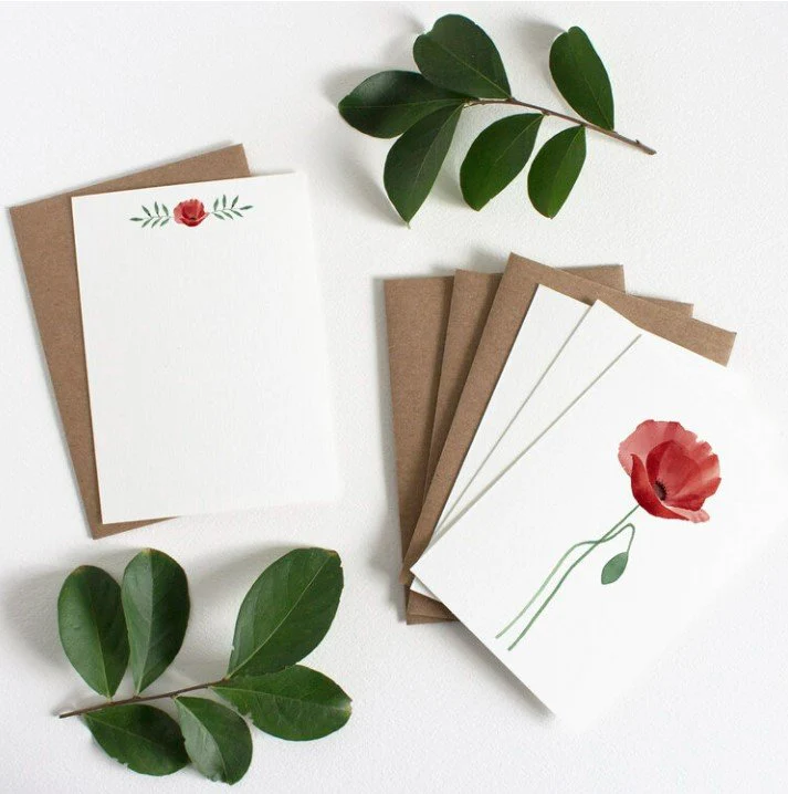 Wild Poppy Notecard Set - Image 4