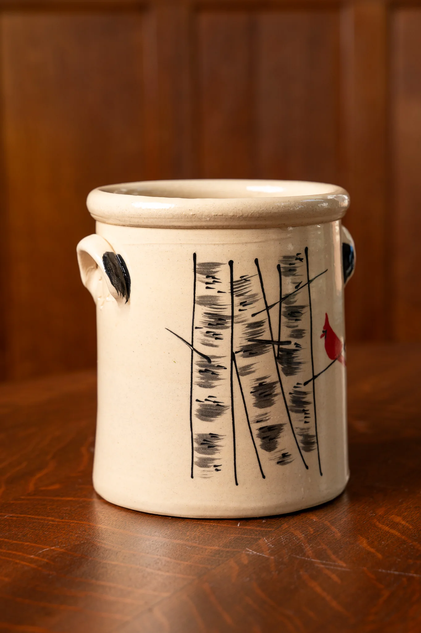 Winter Birch Handled Half-Gallon Crock - Image 4
