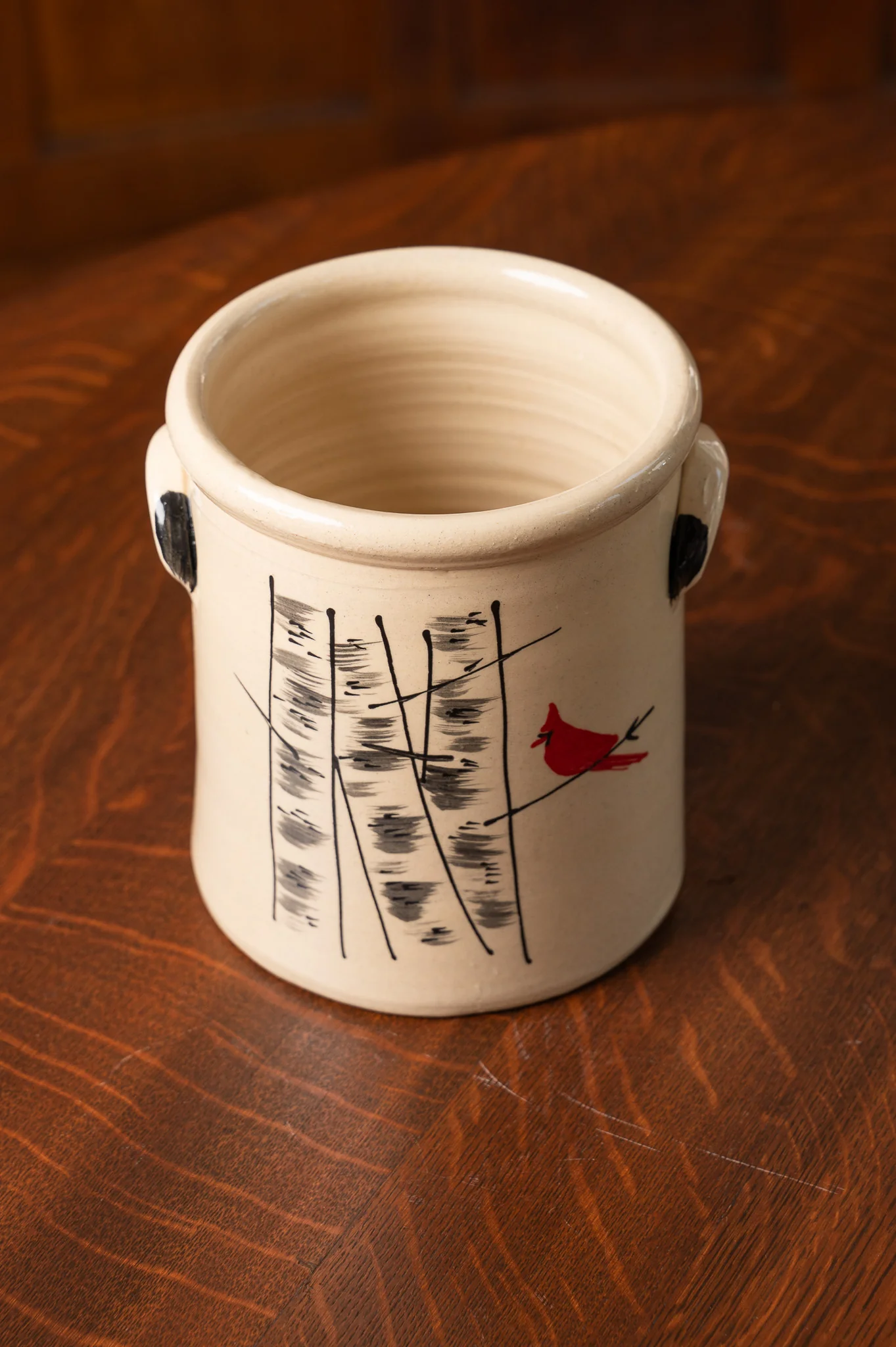 Winter Birch Handled Half-Gallon Crock - Image 5