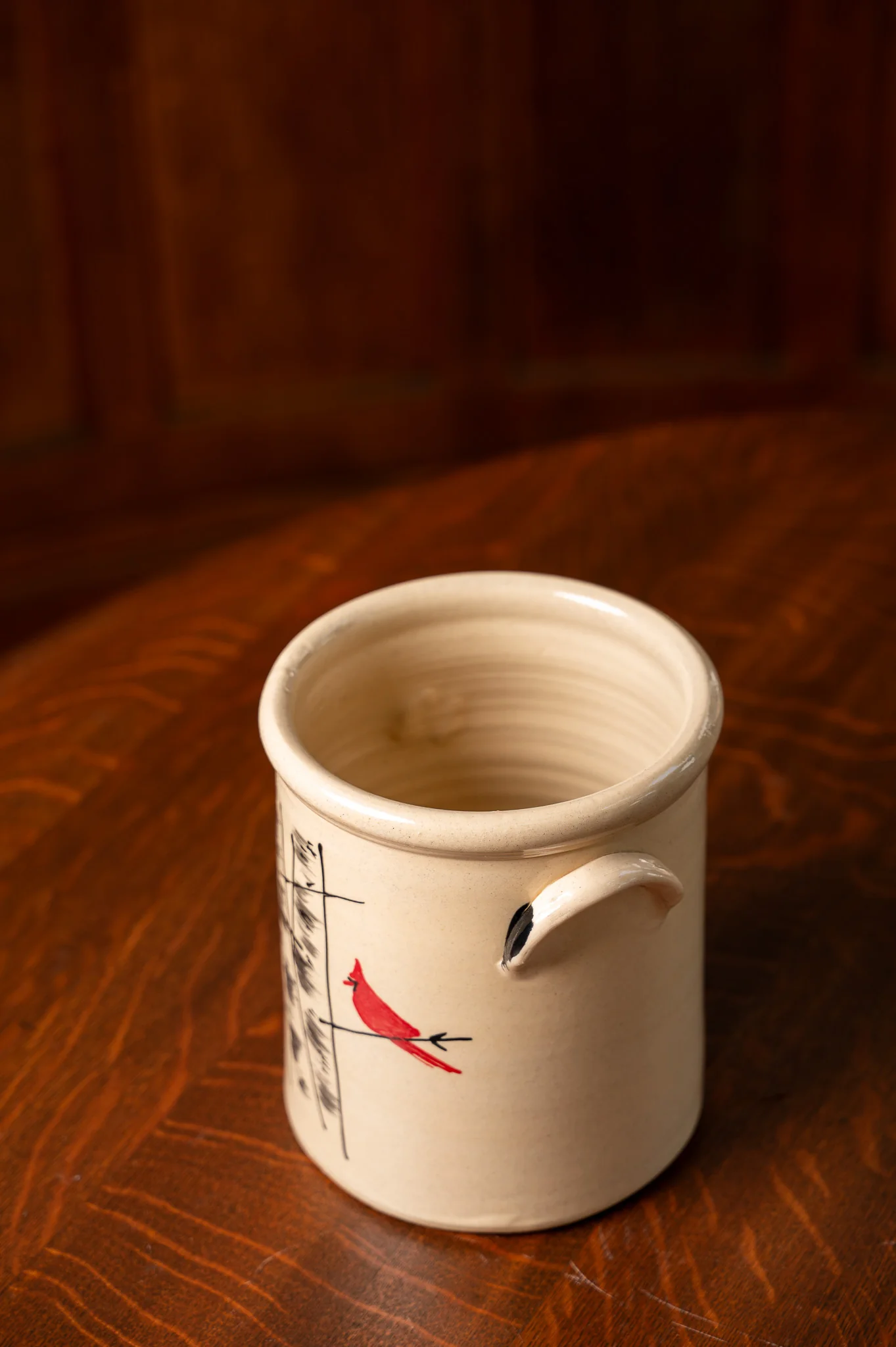 Winter Birch Handled Half-Gallon Crock - Image 7